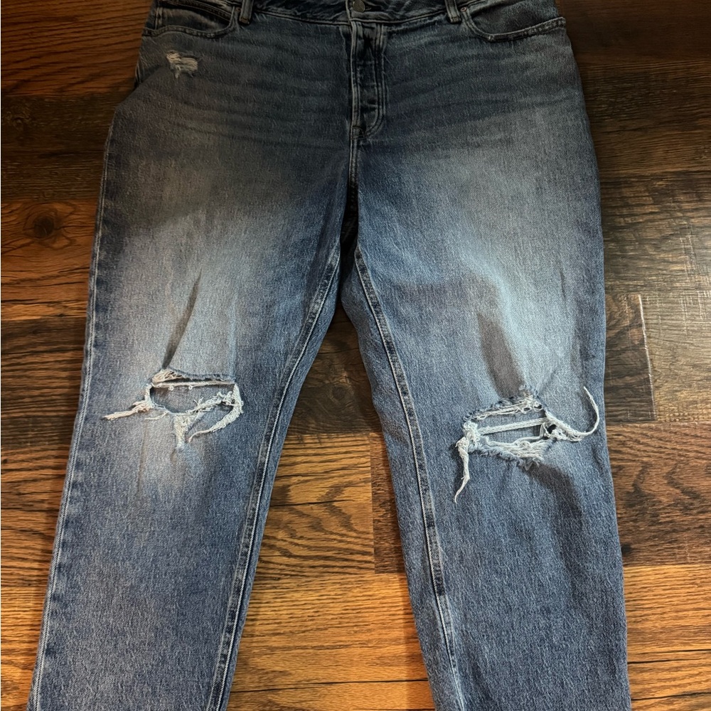 Maurices Distressed Blue Ankle Jeans